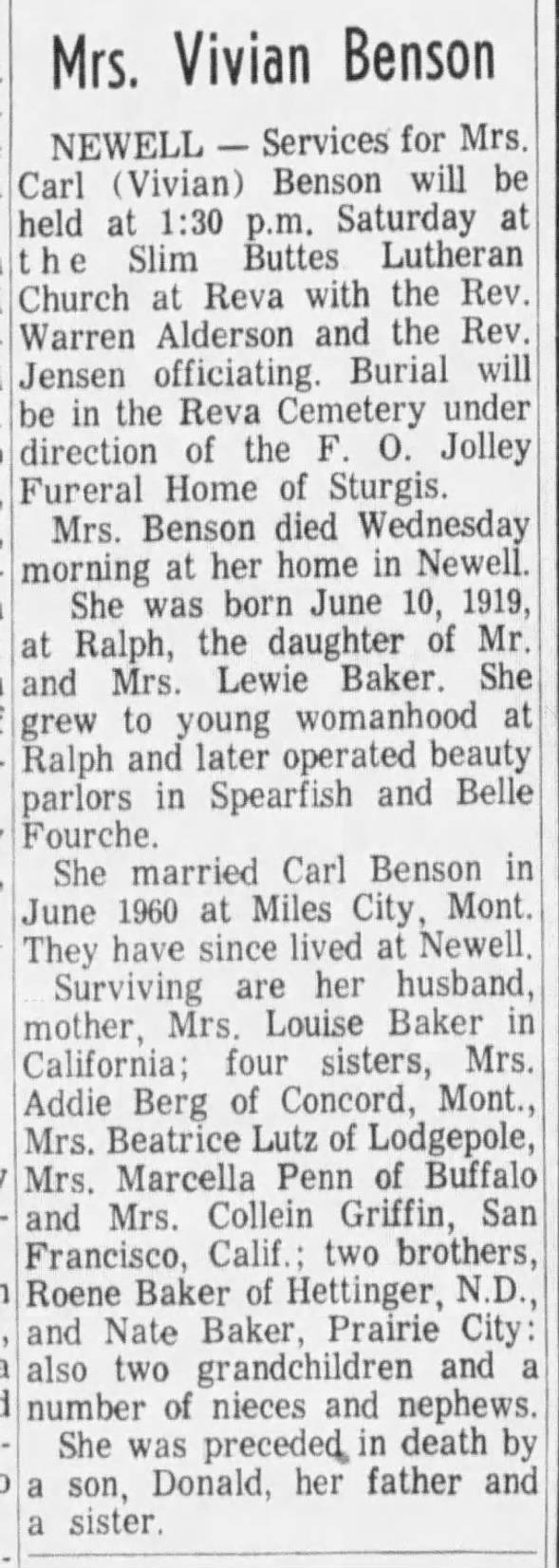 Clipping from Rapid City Journal